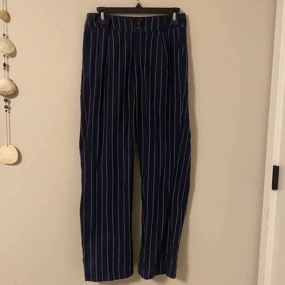 Blue pin stripped dress pants
